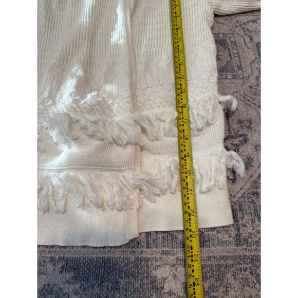 Lauren Ralph Lauren Women's Knitted Cardigan Sweater Large Fringe Long Sleeves - Picture 8 of 9